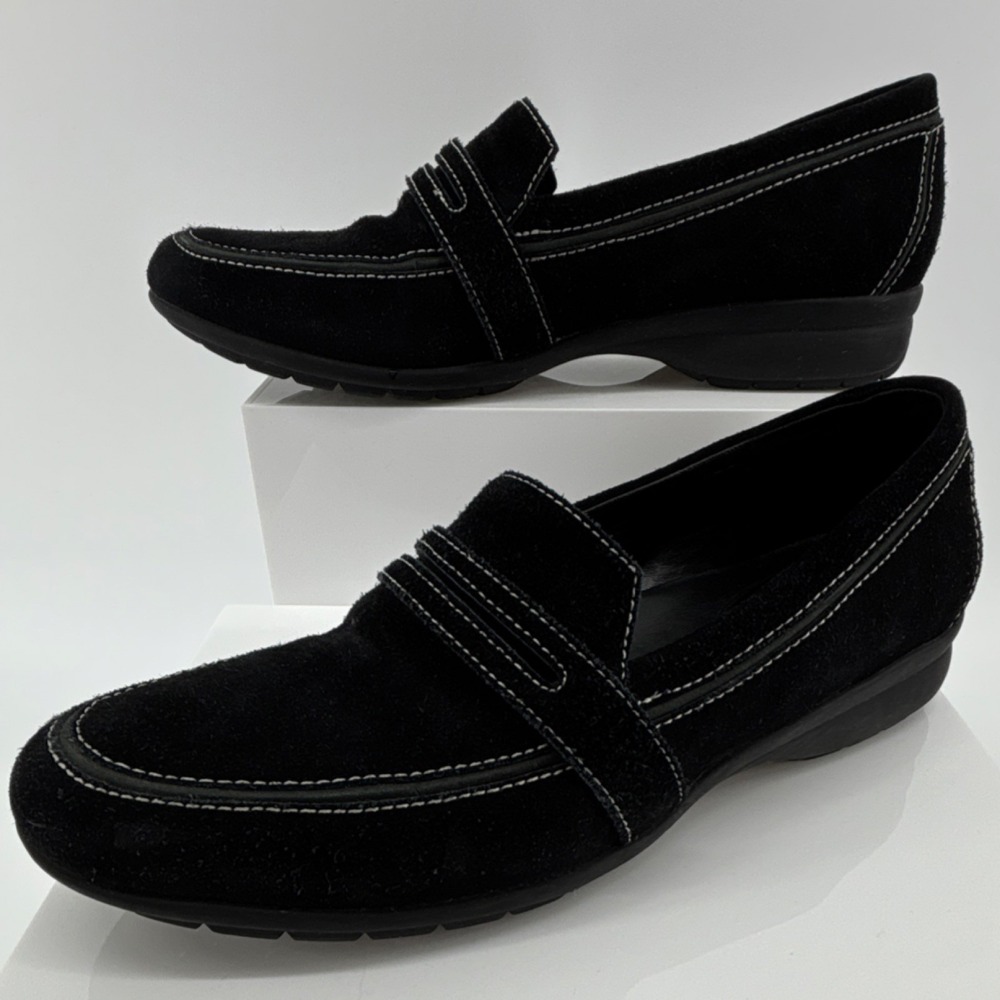 Cole Haan‎ Comfort Waterproof Black Suede Loafer Women's Shoes 9B D22878